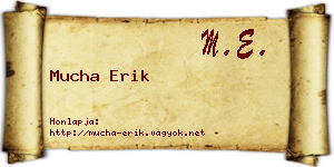 Mucha Erik névjegykártya