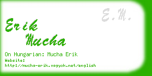 erik mucha business card